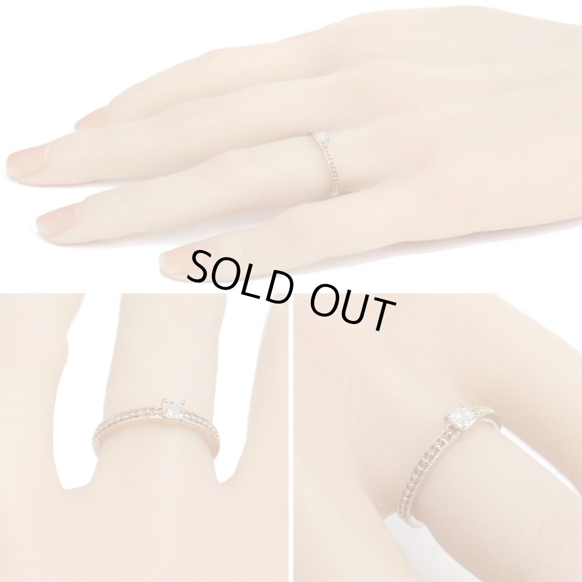 画像10: K18PGダイヤモンドリング D0.15 2.6g #8 (10)