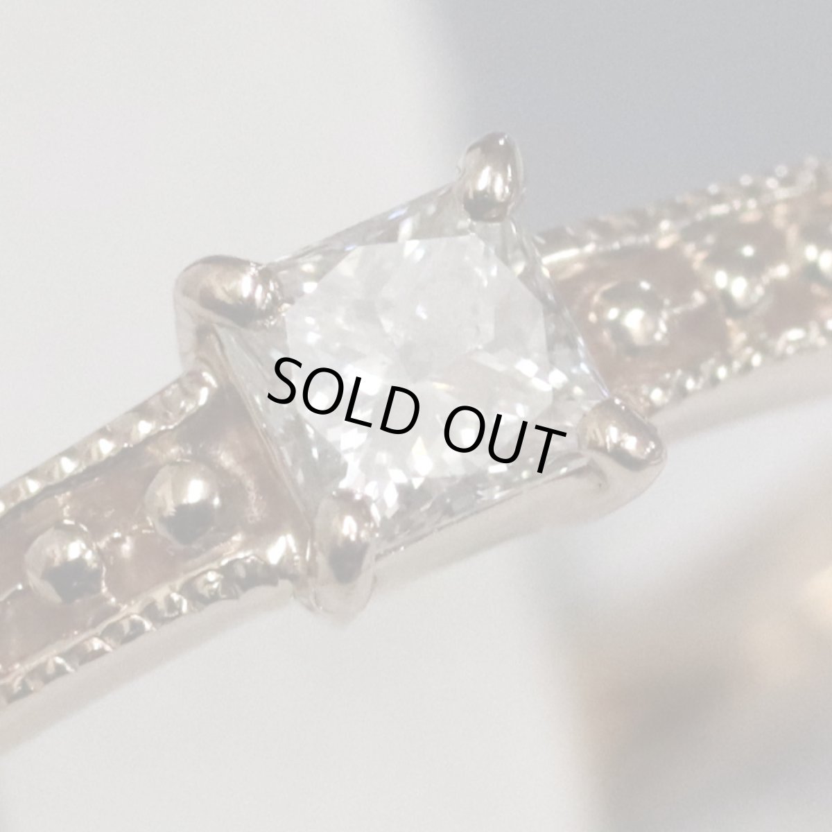 画像2: K18PGダイヤモンドリング D0.15 2.6g #8 (2)