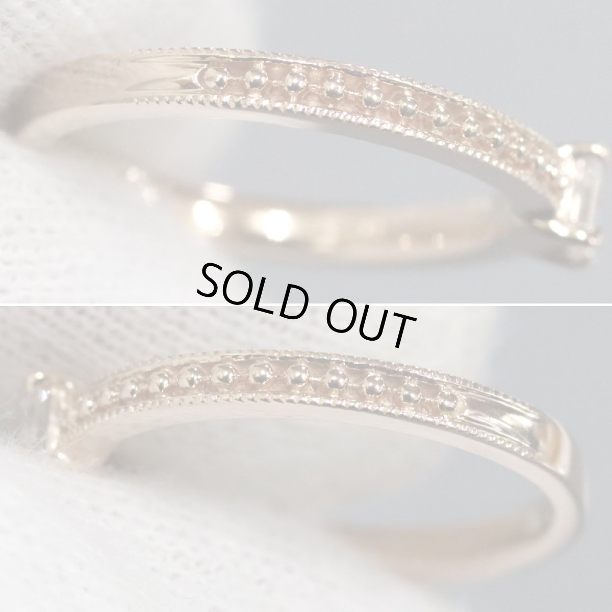 画像5: K18PGダイヤモンドリング D0.15 2.6g #8 (5)