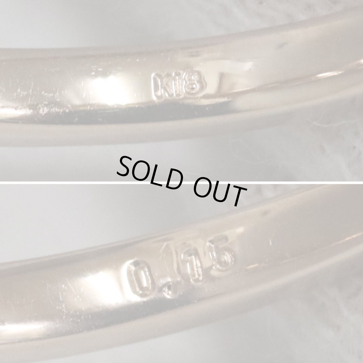 画像7: K18PGダイヤモンドリング D0.15 2.6g #8 (7)