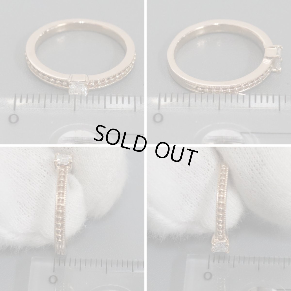 画像9: K18PGダイヤモンドリング D0.15 2.6g #8 (9)