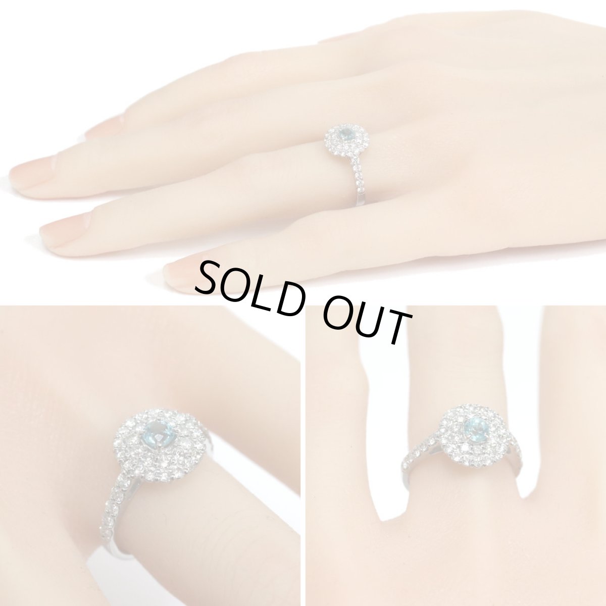 画像9: Pt950グランディディエライトダイヤモンドリング 0.31 D0.89 5.1g #12 (9)