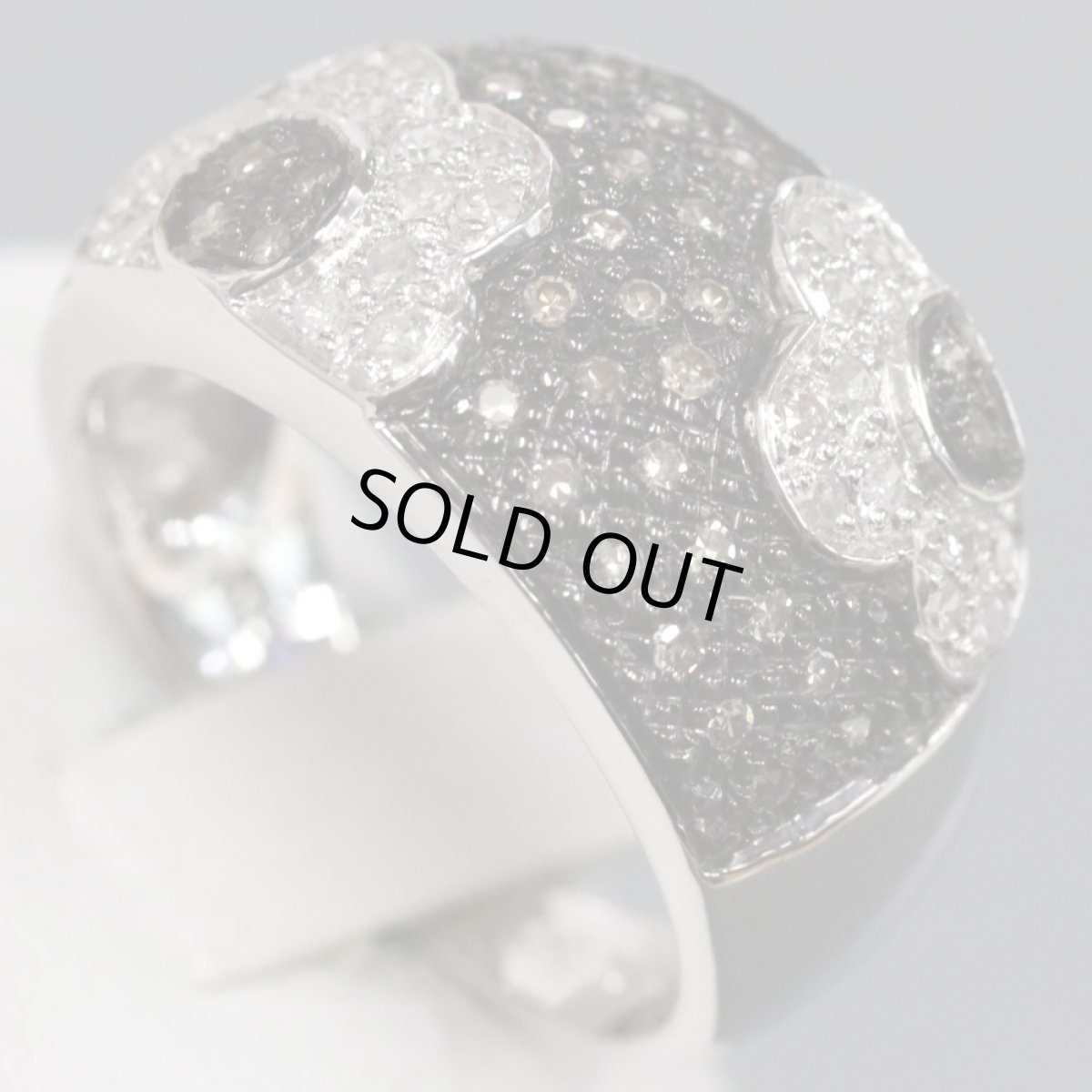 画像3: K18WGダイヤモンドリング フラワーモチーフ D0.50 7.2g #12 (3)