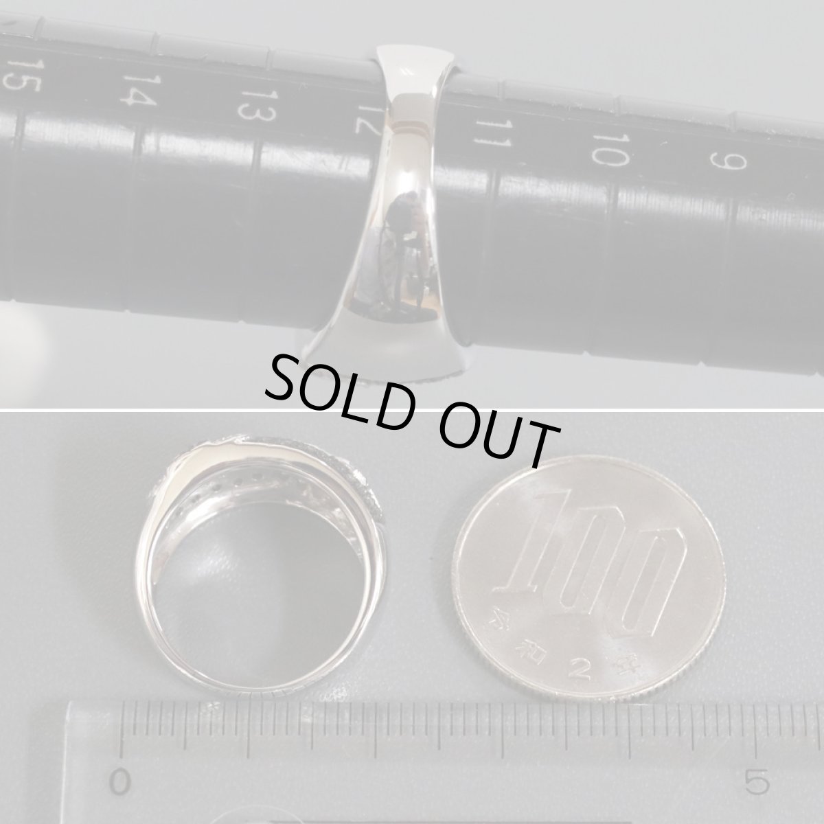 画像8: K18WGダイヤモンドリング フラワーモチーフ D0.50 7.2g #12 (8)