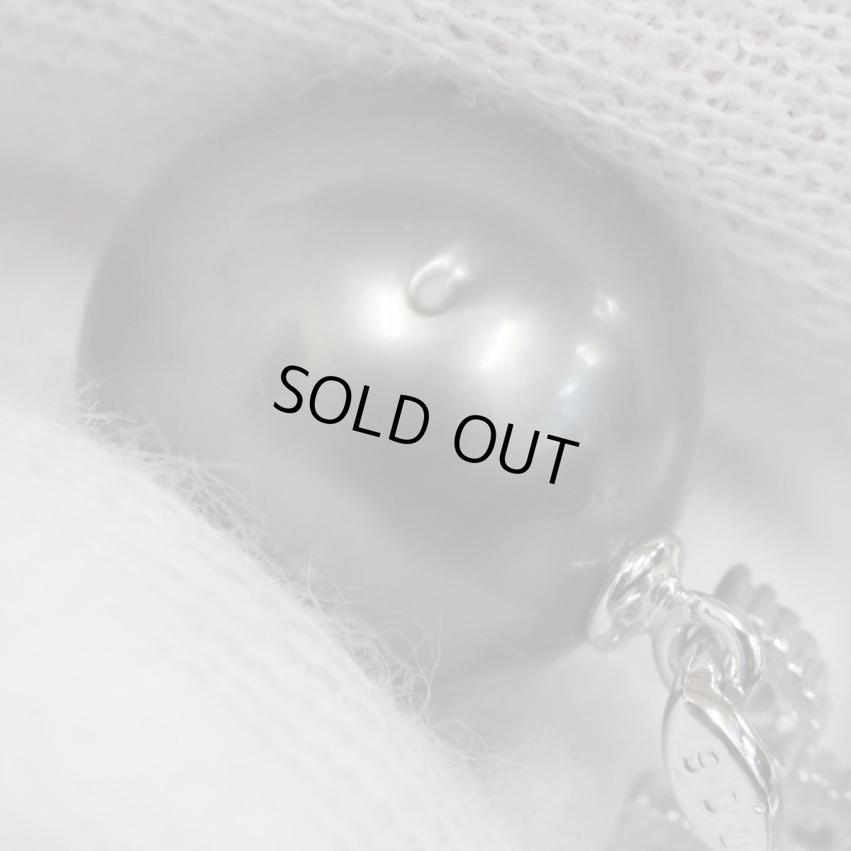 画像5: K18WGブラックパールダイヤモンドペンダントトップ D0.06 3.4g (5)