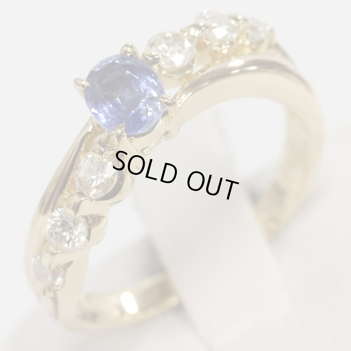 画像3: K18サファイアダイヤモンドリング S0.55 D0.43 4.2g #12 (3)