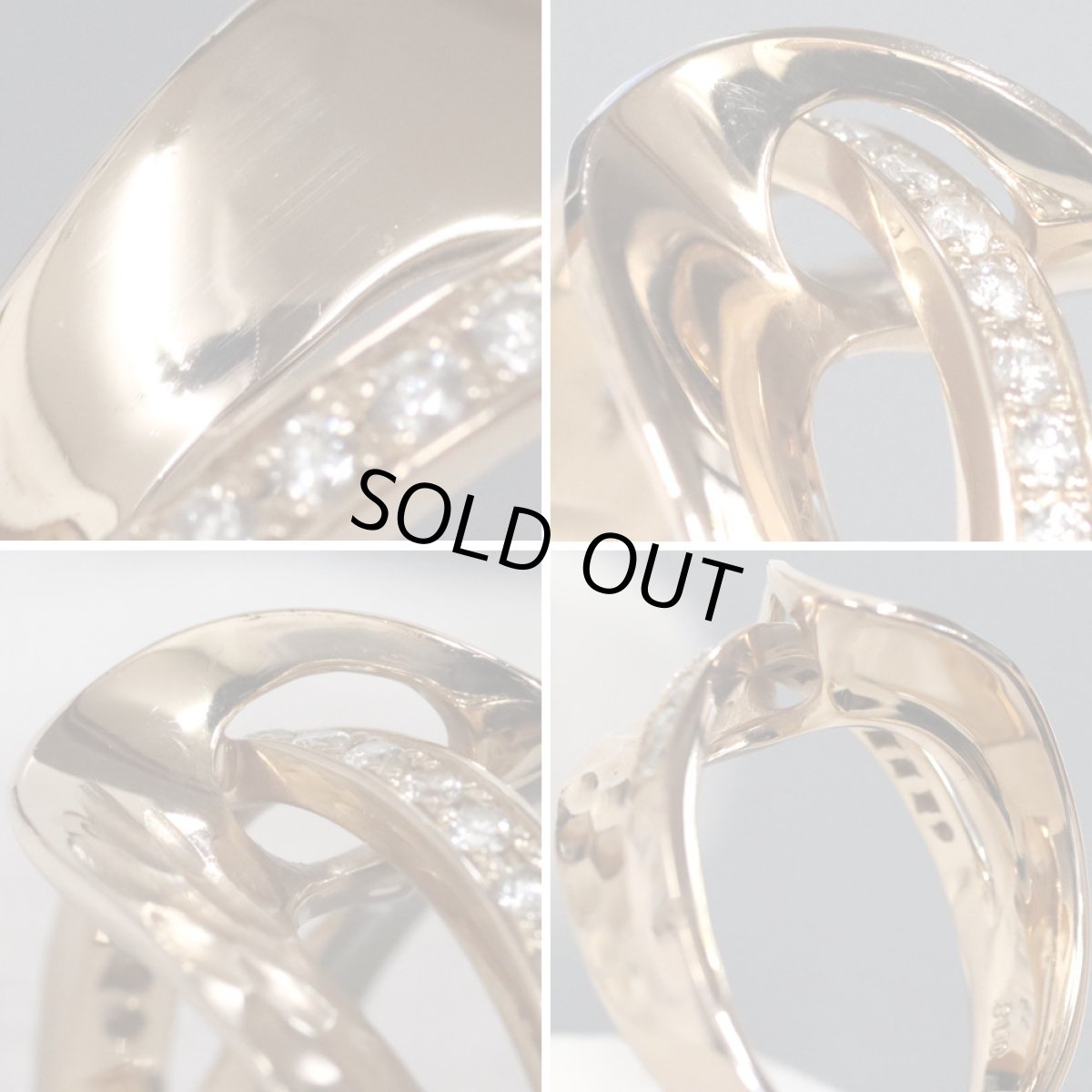 画像4: K18PGダイヤモンドリング D0.18 6.3g #10.5 (4)