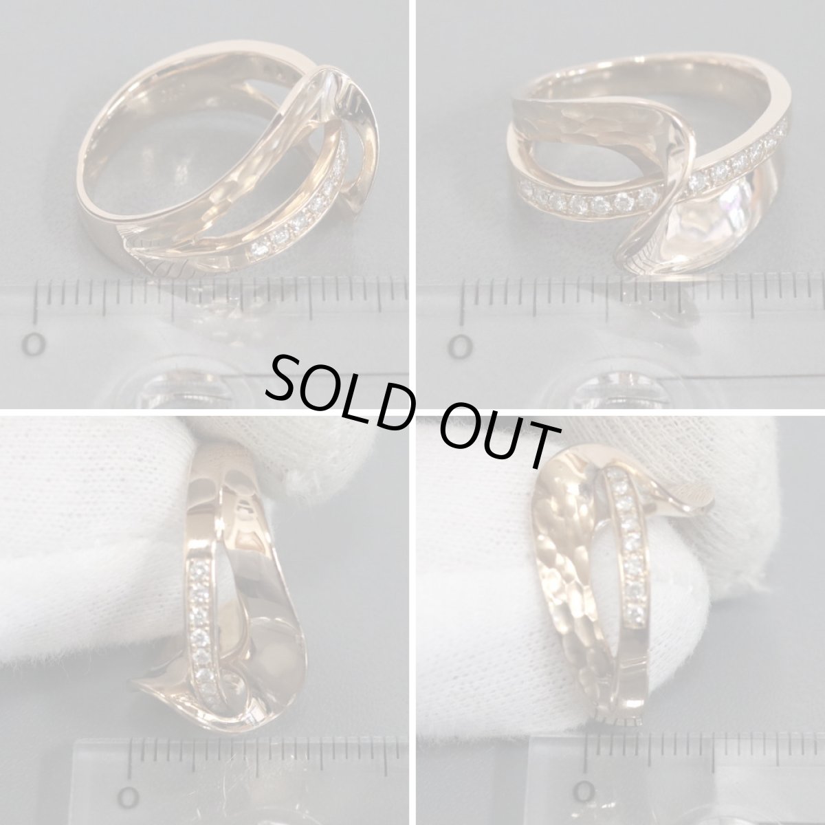 画像9: K18PGダイヤモンドリング D0.18 6.3g #10.5 (9)