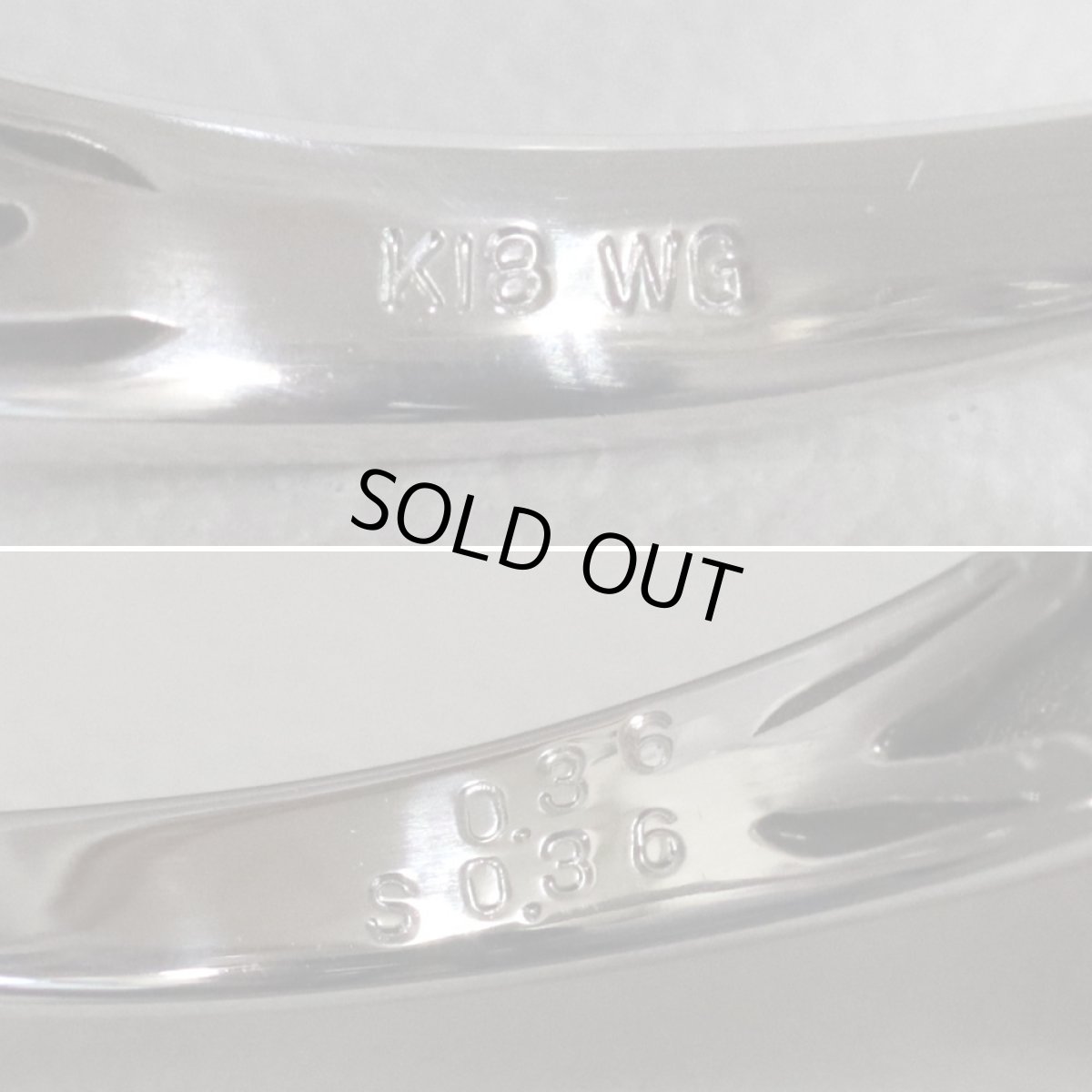 画像7: K18WGルビーピンクサファイアリング R0.36 S0.36 5.2g #15 (7)