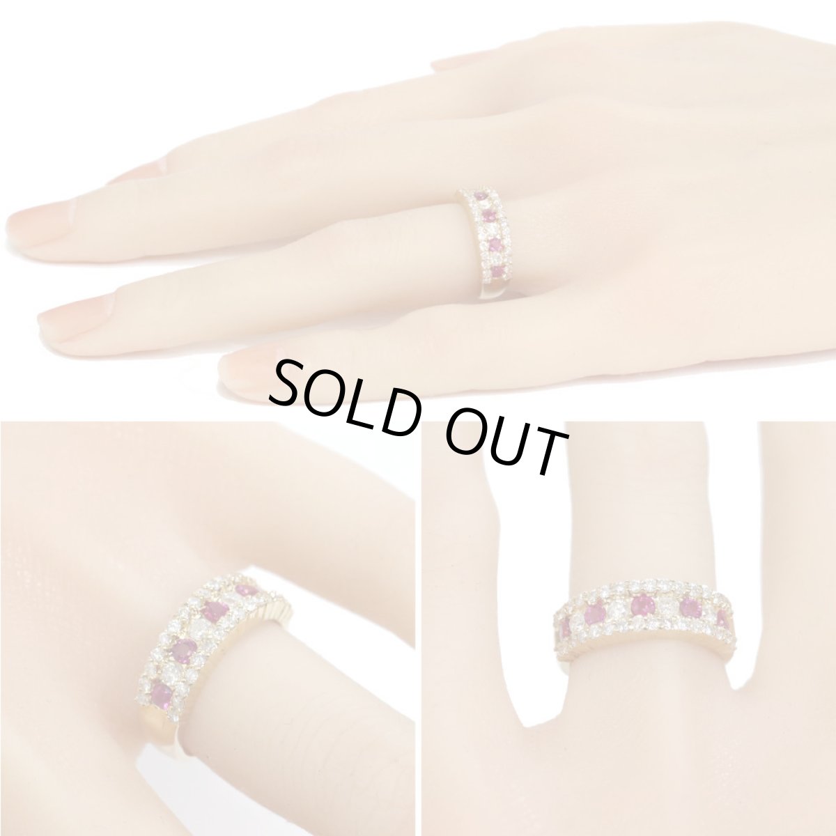 画像10: K18ルビーダイヤモンドリング D0.67 3.8g #12 (10)