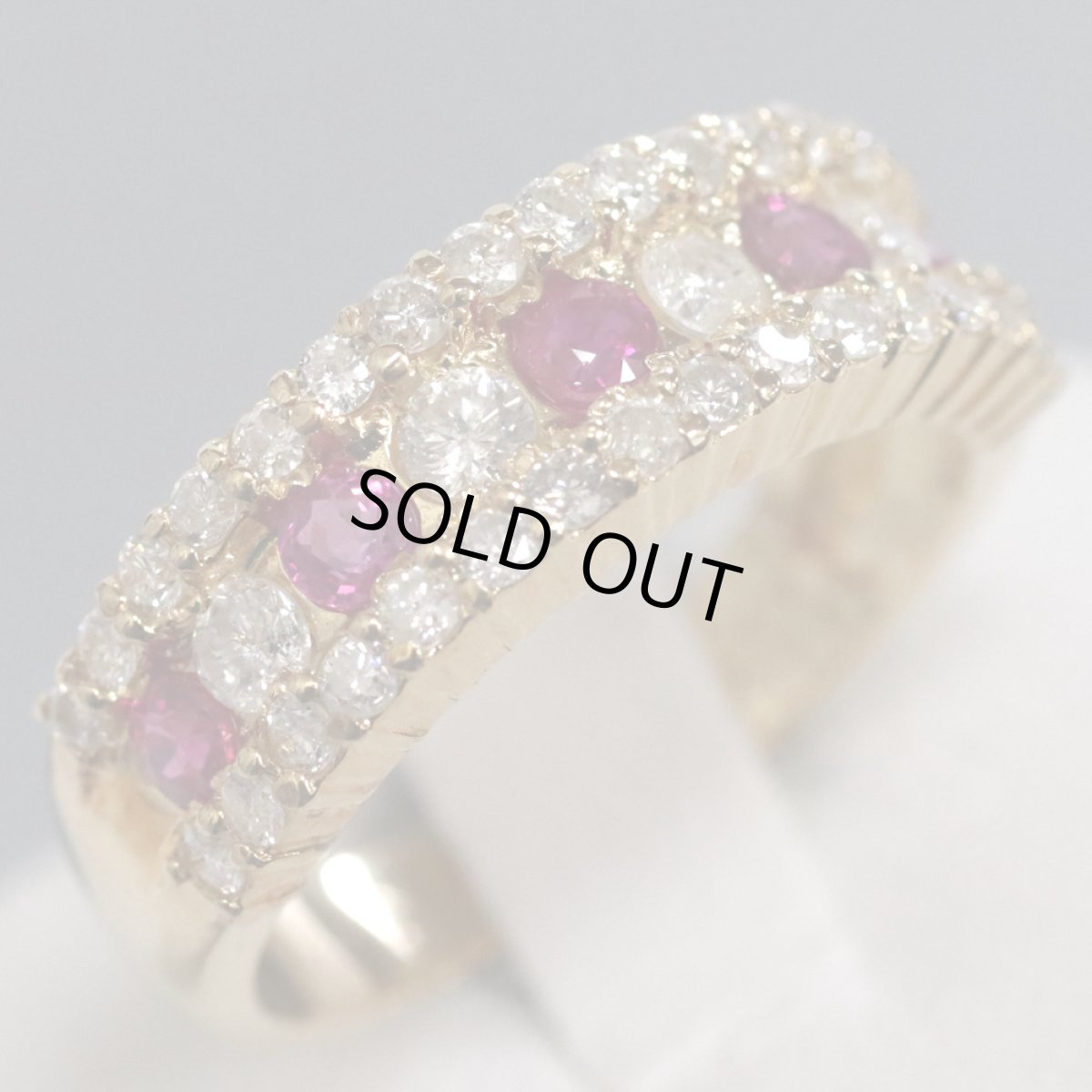 画像3: K18ルビーダイヤモンドリング D0.67 3.8g #12 (3)