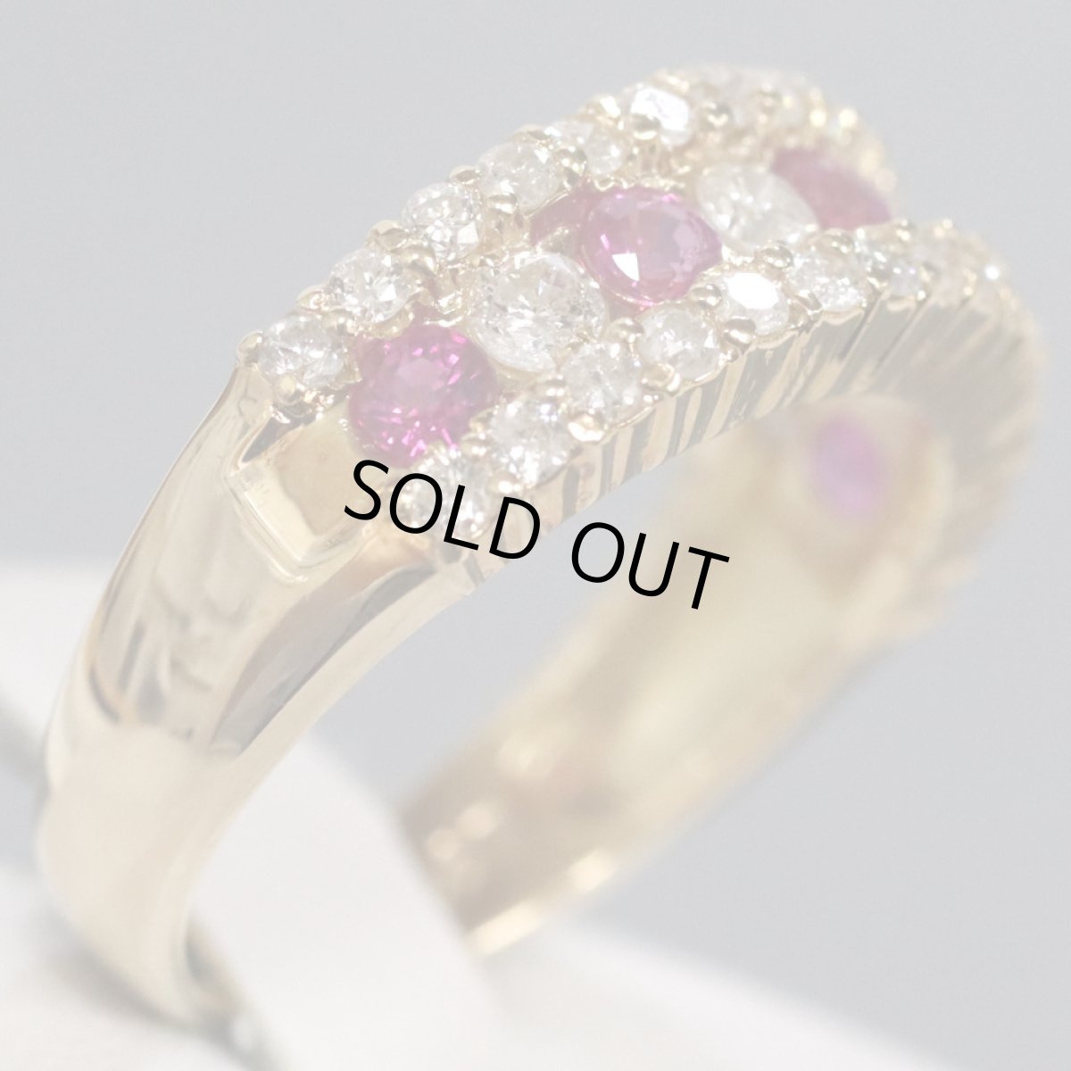 画像4: K18ルビーダイヤモンドリング D0.67 3.8g #12 (4)