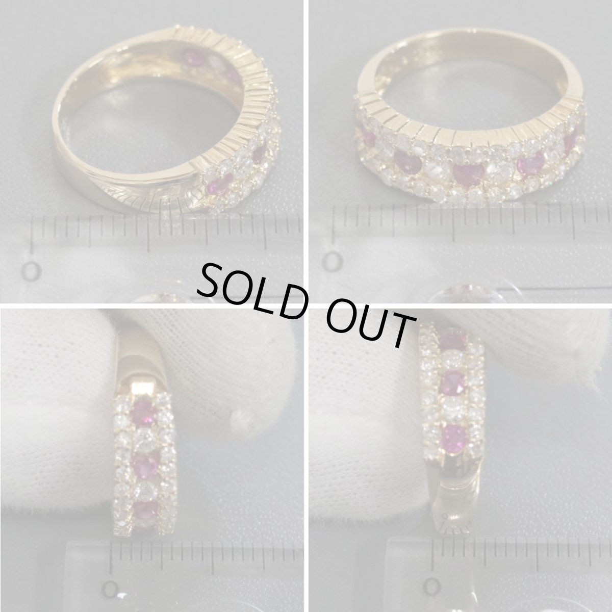 画像9: K18ルビーダイヤモンドリング D0.67 3.8g #12 (9)