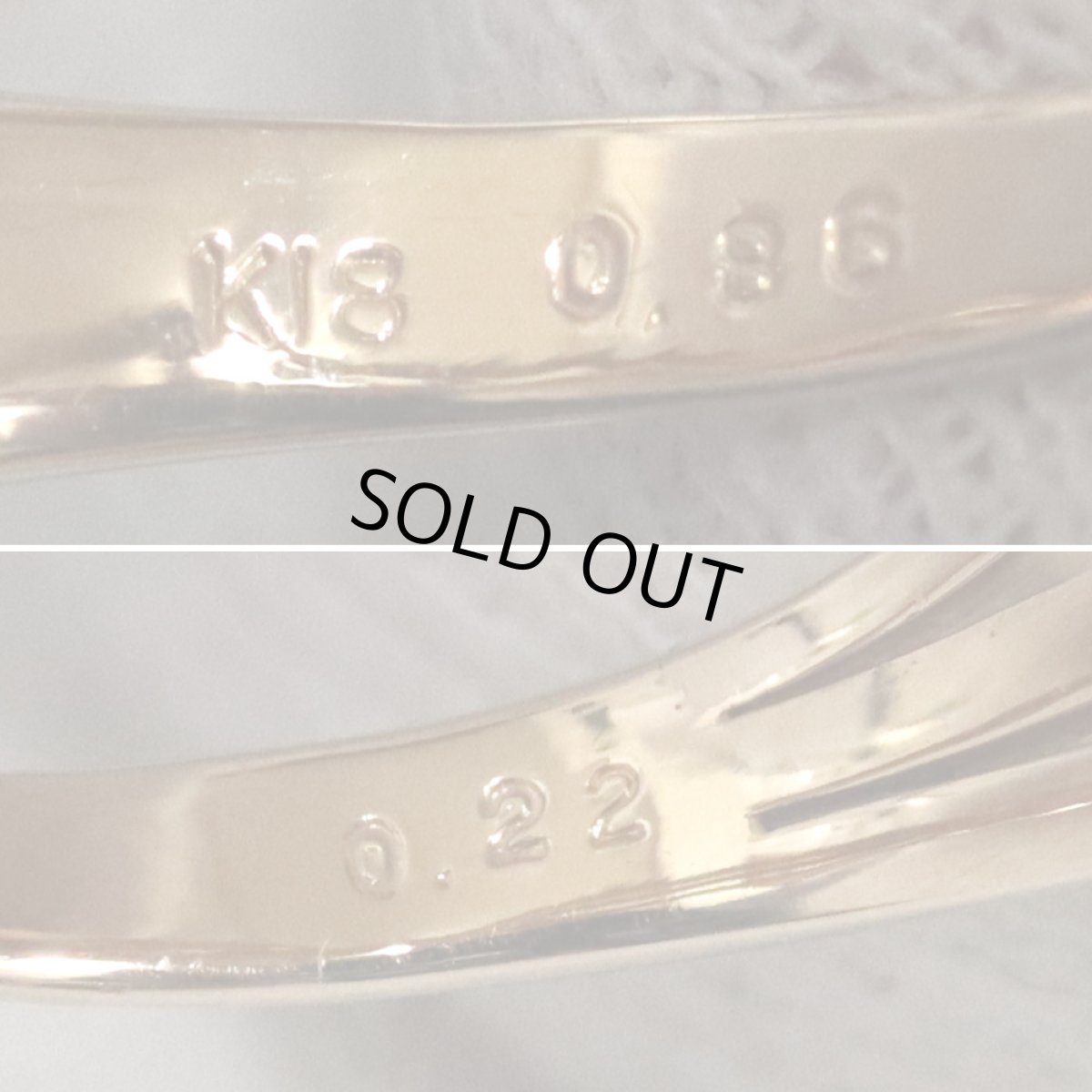 画像7: K18PGスピネルダイヤモンドリング 0.86 D0.22 3.7g #14 (7)