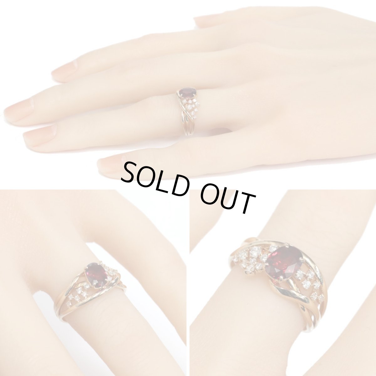 画像9: K18PGスピネルダイヤモンドリング 0.86 D0.22 3.7g #14 (9)