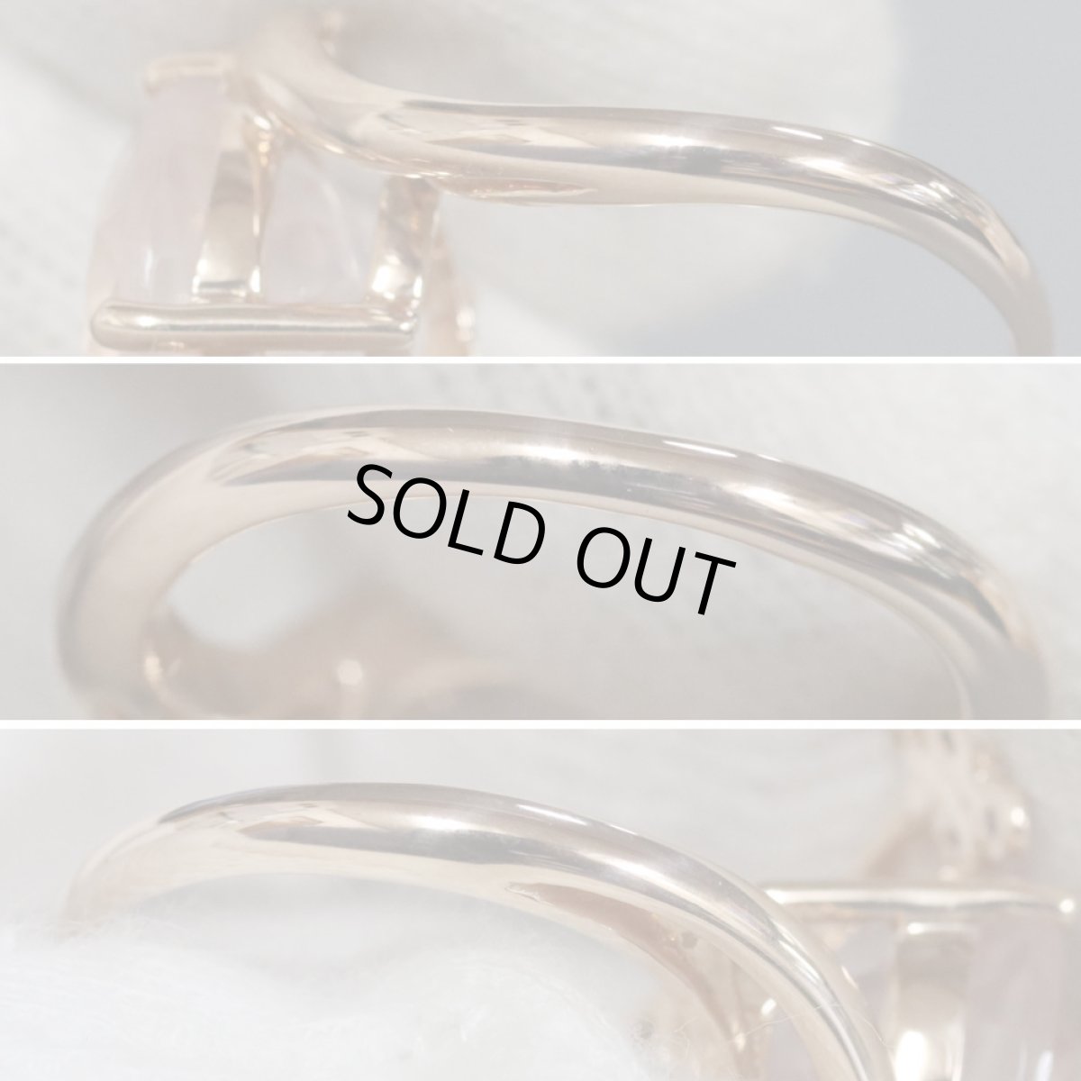 画像6: 750ローズクォーツピンクサファイアリング Qtz8.39 PS0.28 8.0g #14 (6)