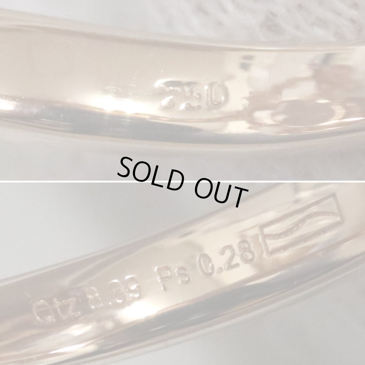 画像7: 750ローズクォーツピンクサファイアリング Qtz8.39 PS0.28 8.0g #14 (7)