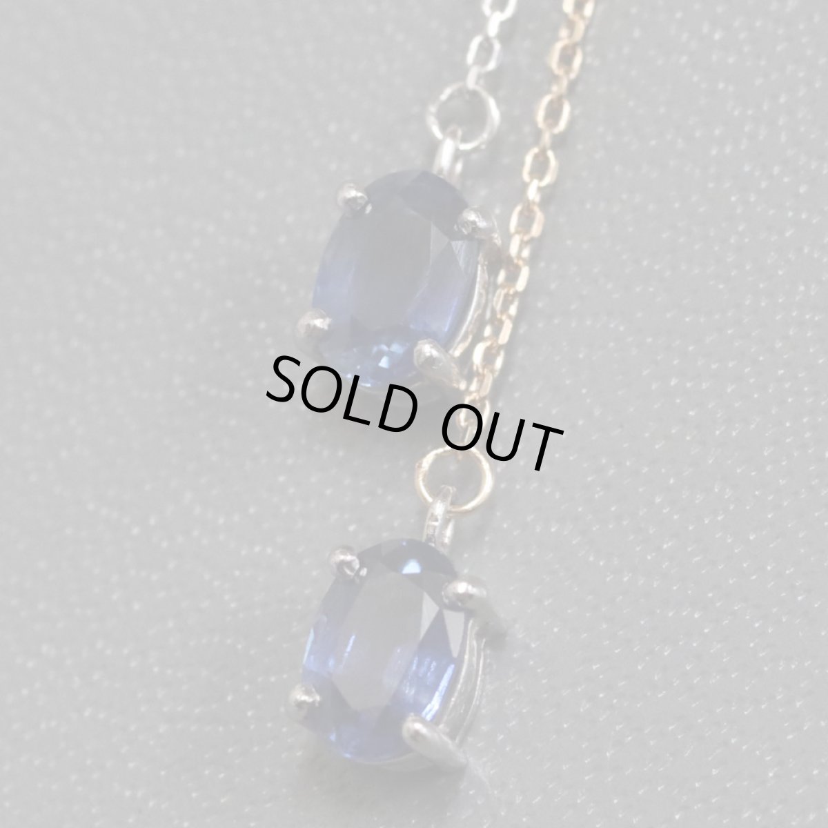 画像2: K18/K18WGサファイアネックレス S0.650 S0.768 3.1g (2)