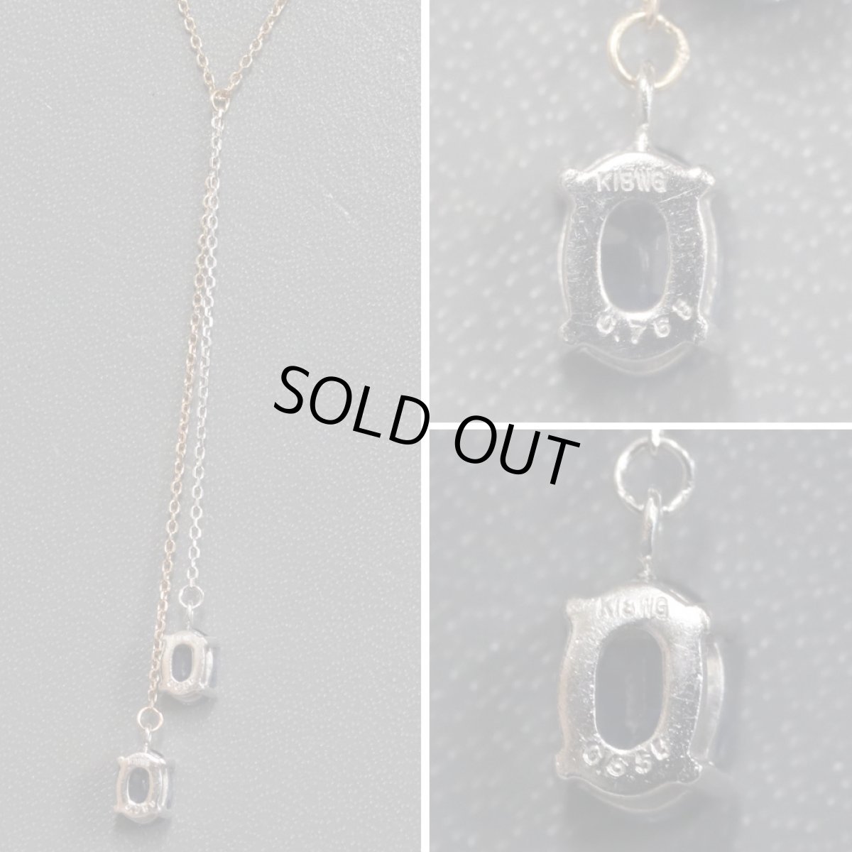 画像4: K18/K18WGサファイアネックレス S0.650 S0.768 3.1g (4)