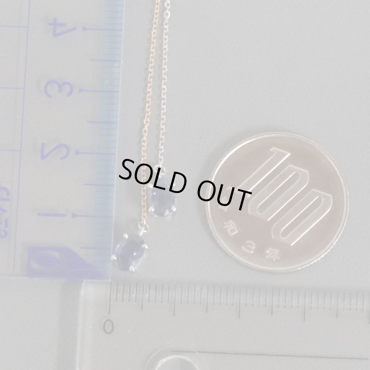 画像9: K18/K18WGサファイアネックレス S0.650 S0.768 3.1g (9)