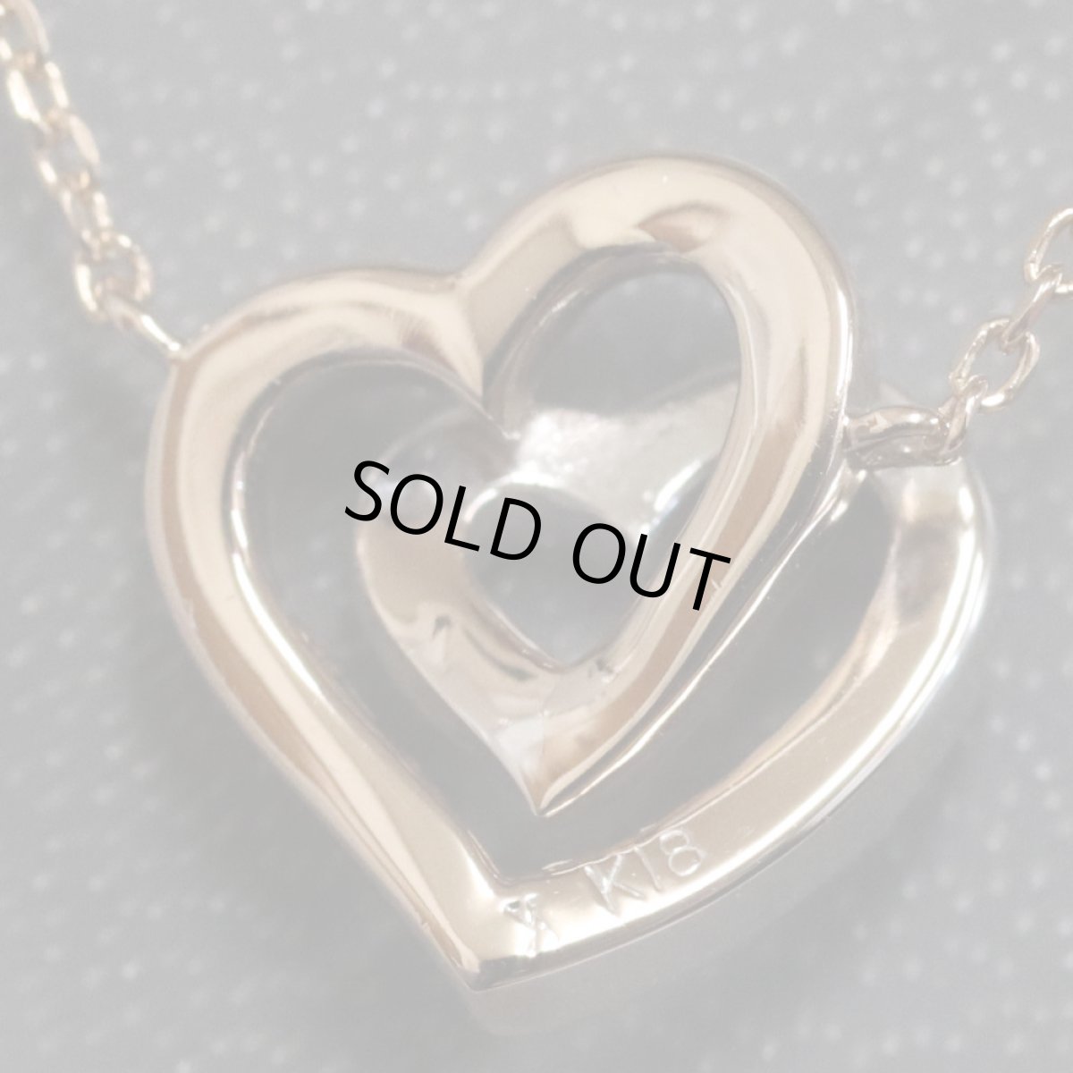 画像5: ヴァンドーム青山 K18PG/WGダイヤモンドネックレス ダブルハートモチーフ 2.9g 40cm (5)