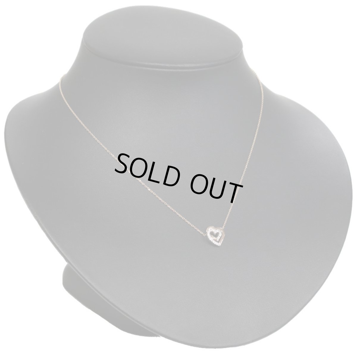 画像6: ヴァンドーム青山 K18PG/WGダイヤモンドネックレス ダブルハートモチーフ 2.9g 40cm (6)