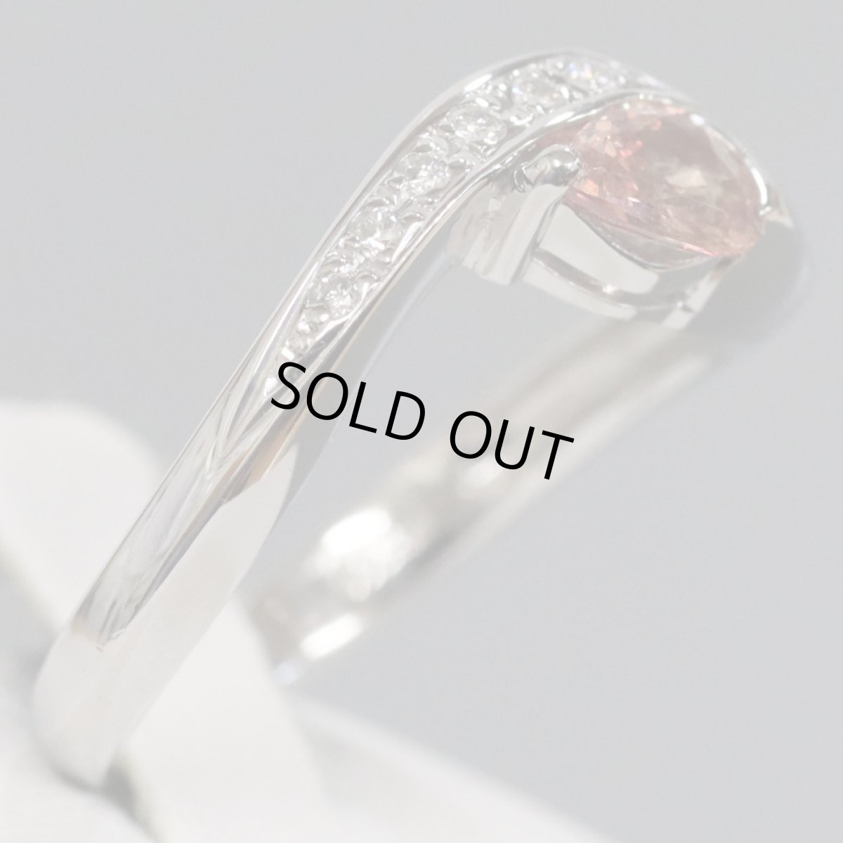 画像3: Pt900パパラチアサファイアダイヤモンドリング S0.510 D0.06 5.2g #13 (3)