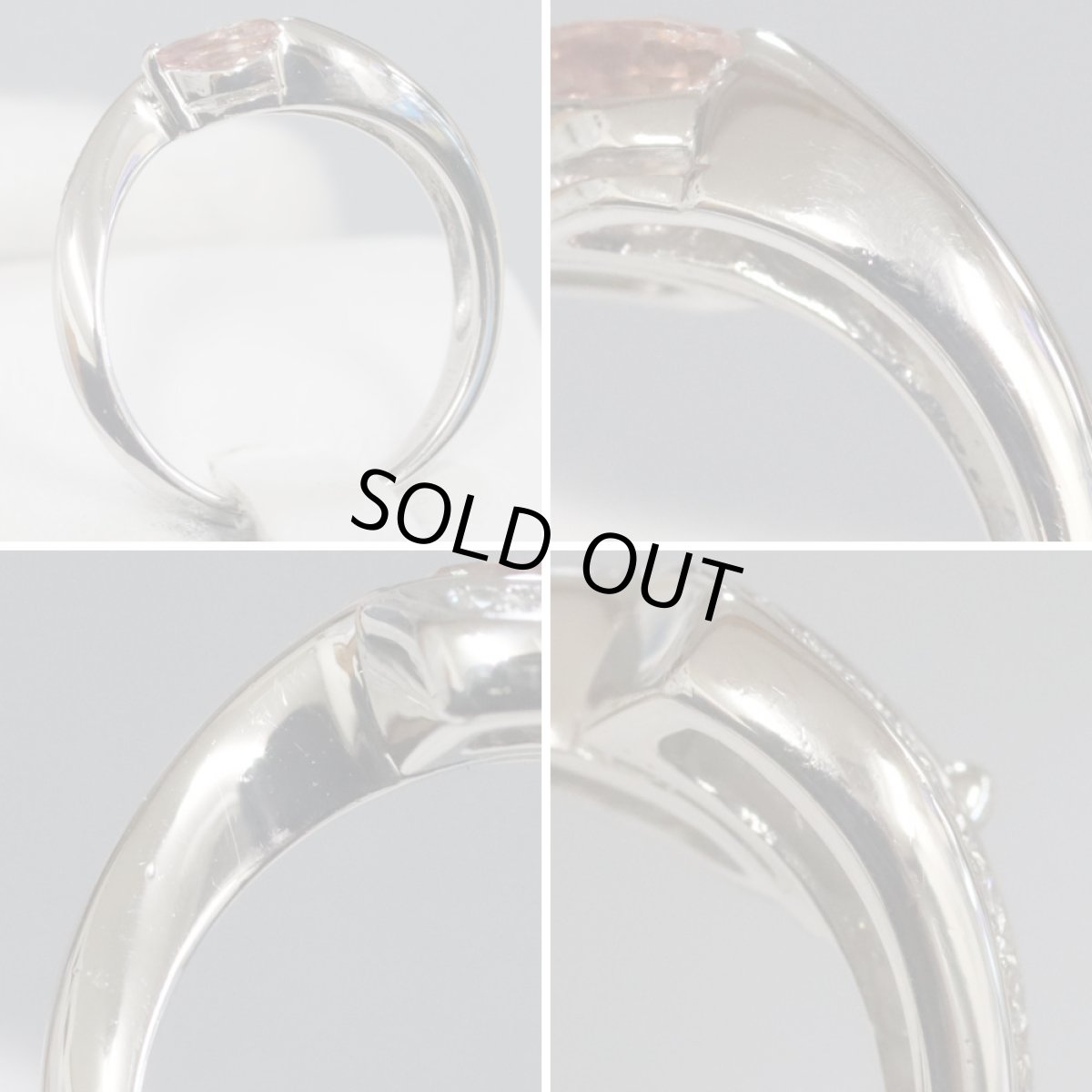 画像5: Pt900パパラチアサファイアダイヤモンドリング S0.510 D0.06 5.2g #13 (5)