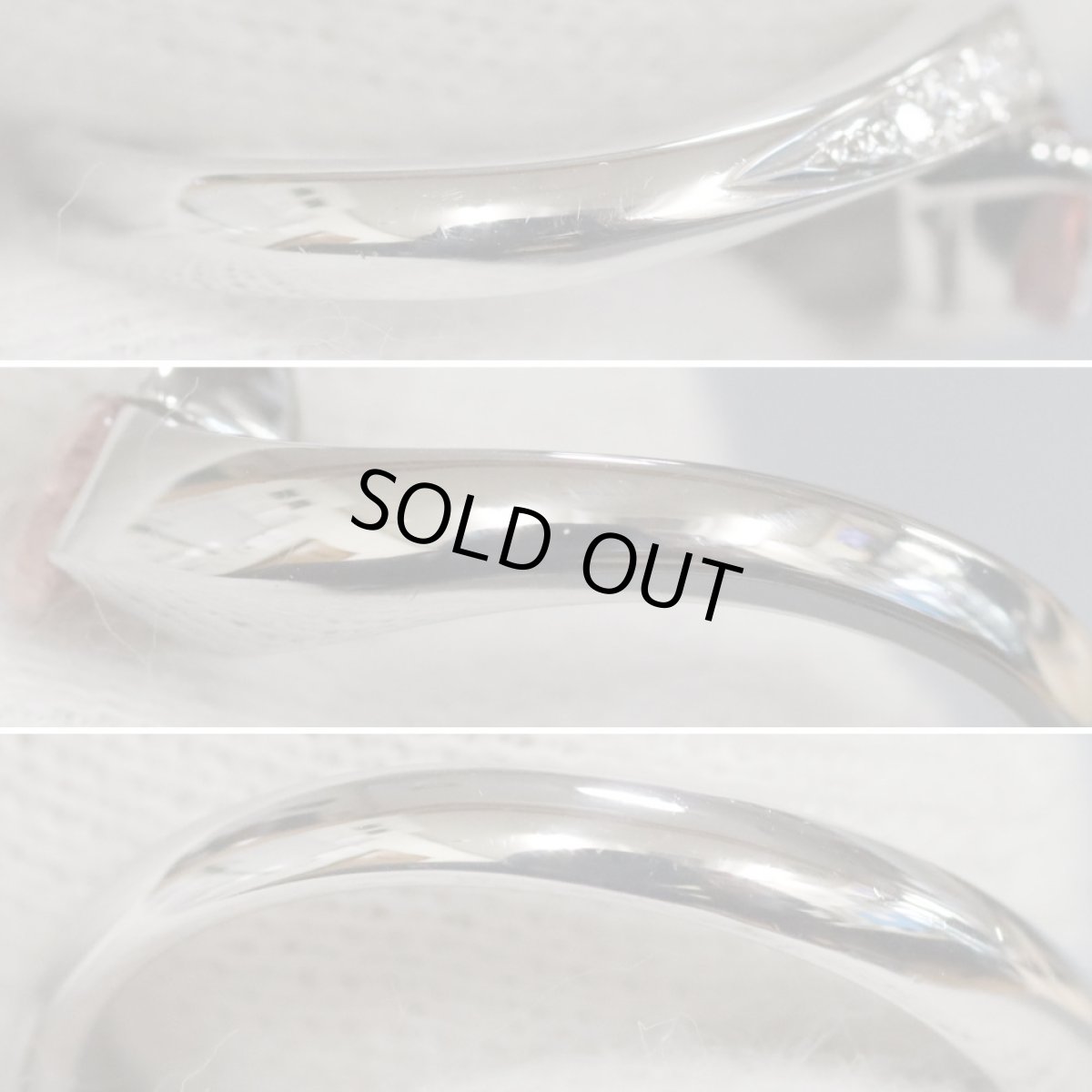 画像6: Pt900パパラチアサファイアダイヤモンドリング S0.510 D0.06 5.2g #13 (6)