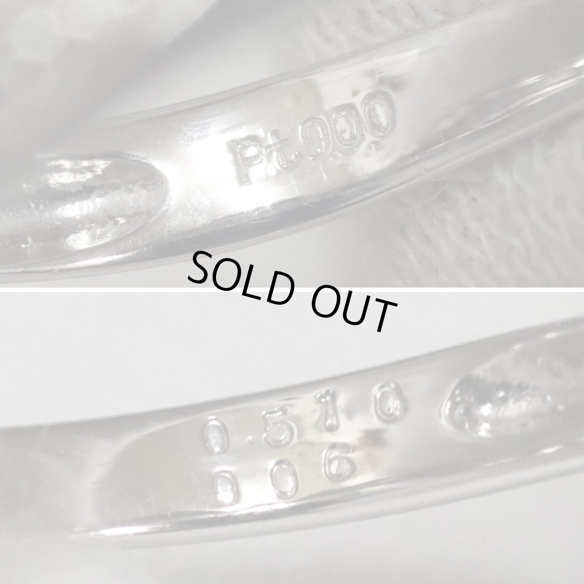 画像7: Pt900パパラチアサファイアダイヤモンドリング S0.510 D0.06 5.2g #13 (7)