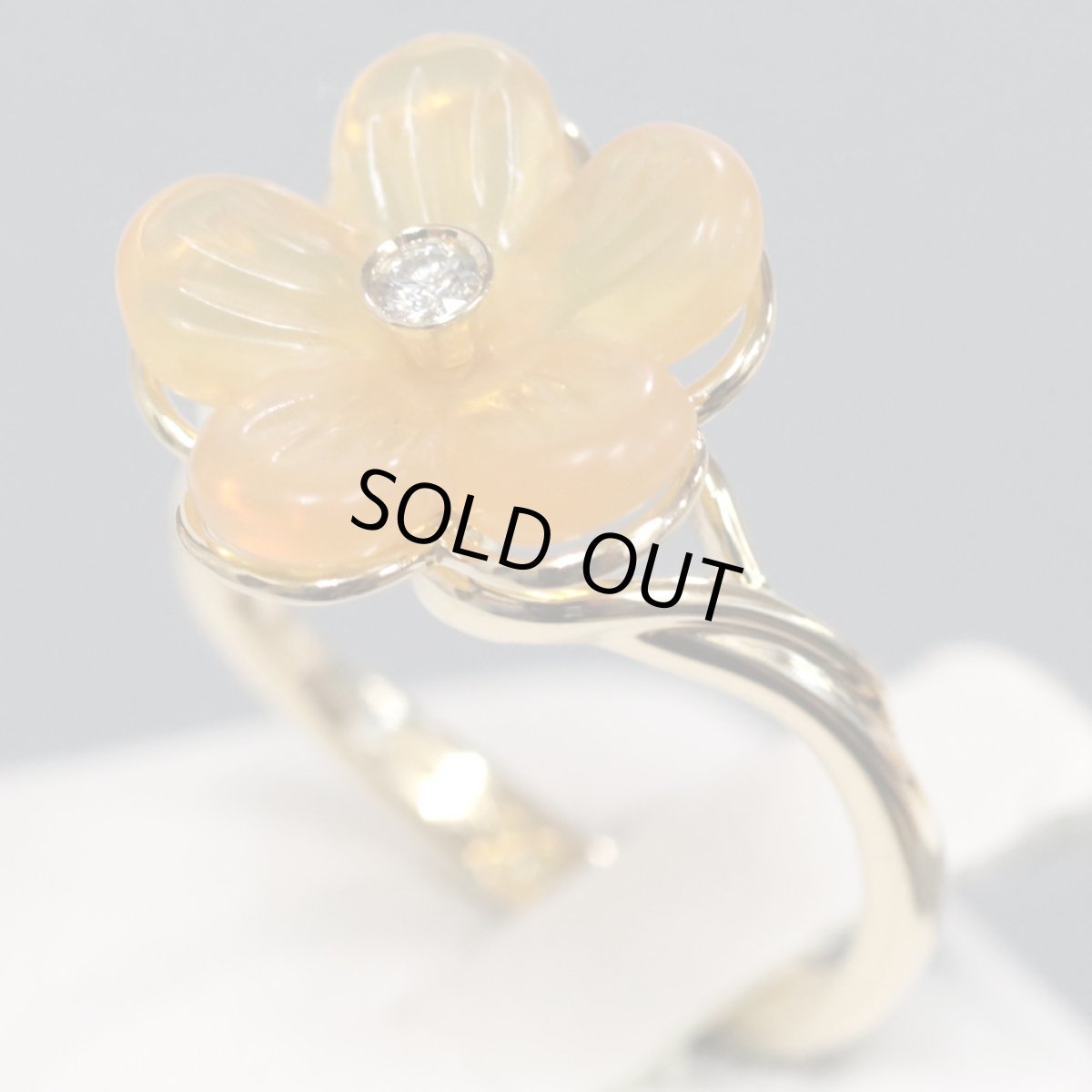 画像2: サルヴァトーレ・フェラガモ 750ファイヤーオパールダイヤモンドリング 4.6g #14 (2)