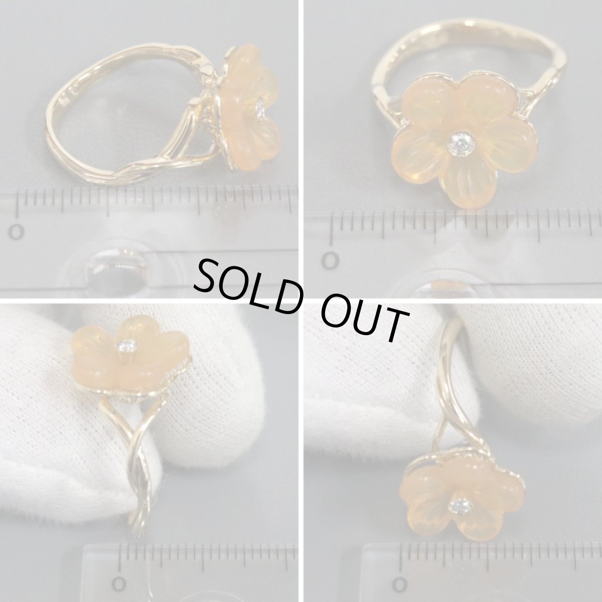 画像8: サルヴァトーレ・フェラガモ 750ファイヤーオパールダイヤモンドリング 4.6g #14 (8)