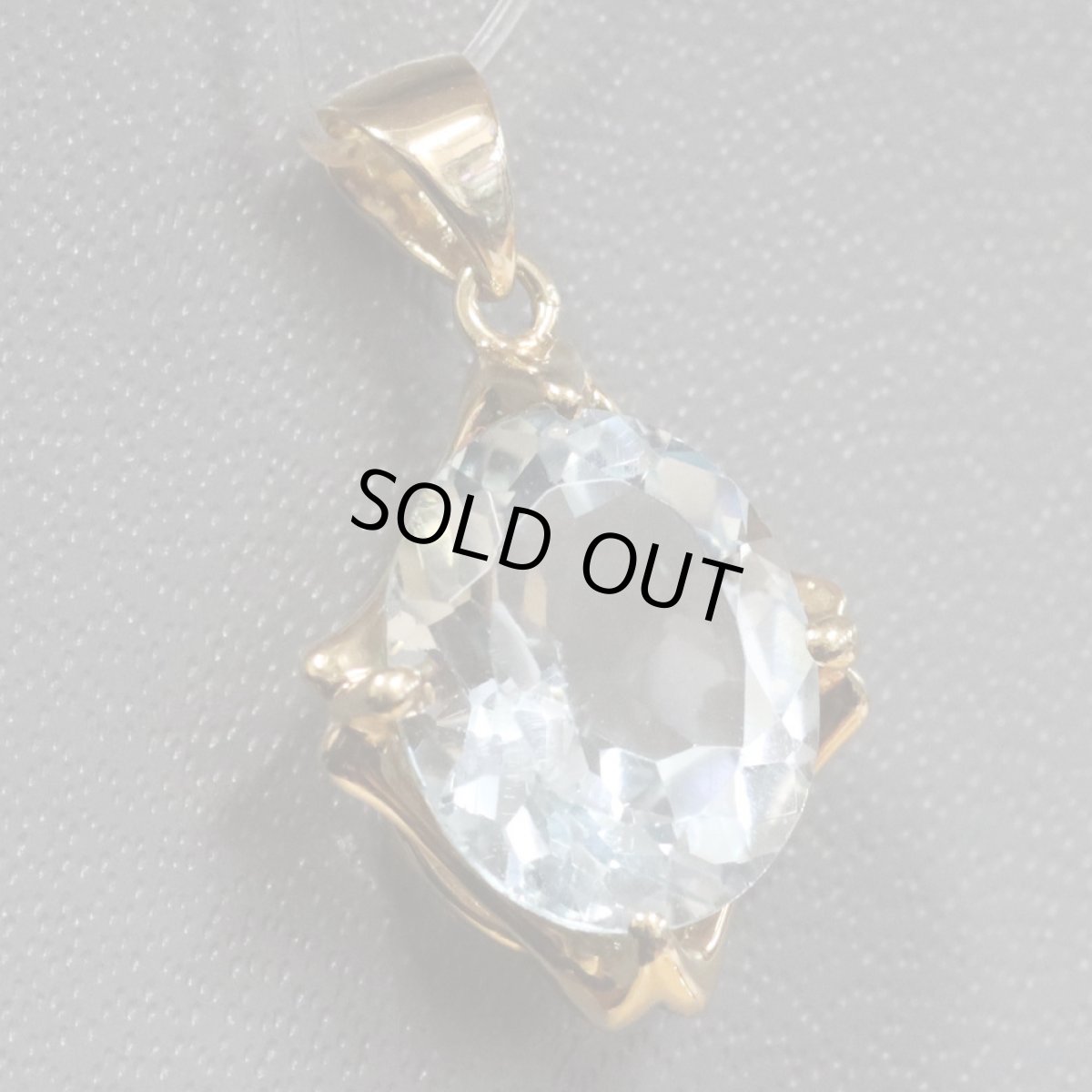 画像1: K18ブルートパーズペンダントトップ 2.8g (1)