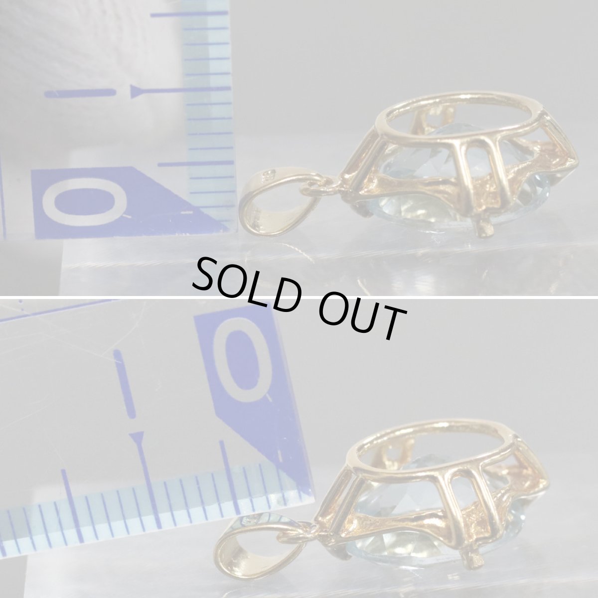 画像7: K18ブルートパーズペンダントトップ 2.8g (7)