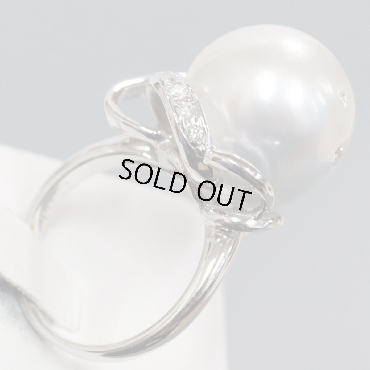 画像3: K18WGパールダイヤモンドリング D0.22 11.5g #12 (3)