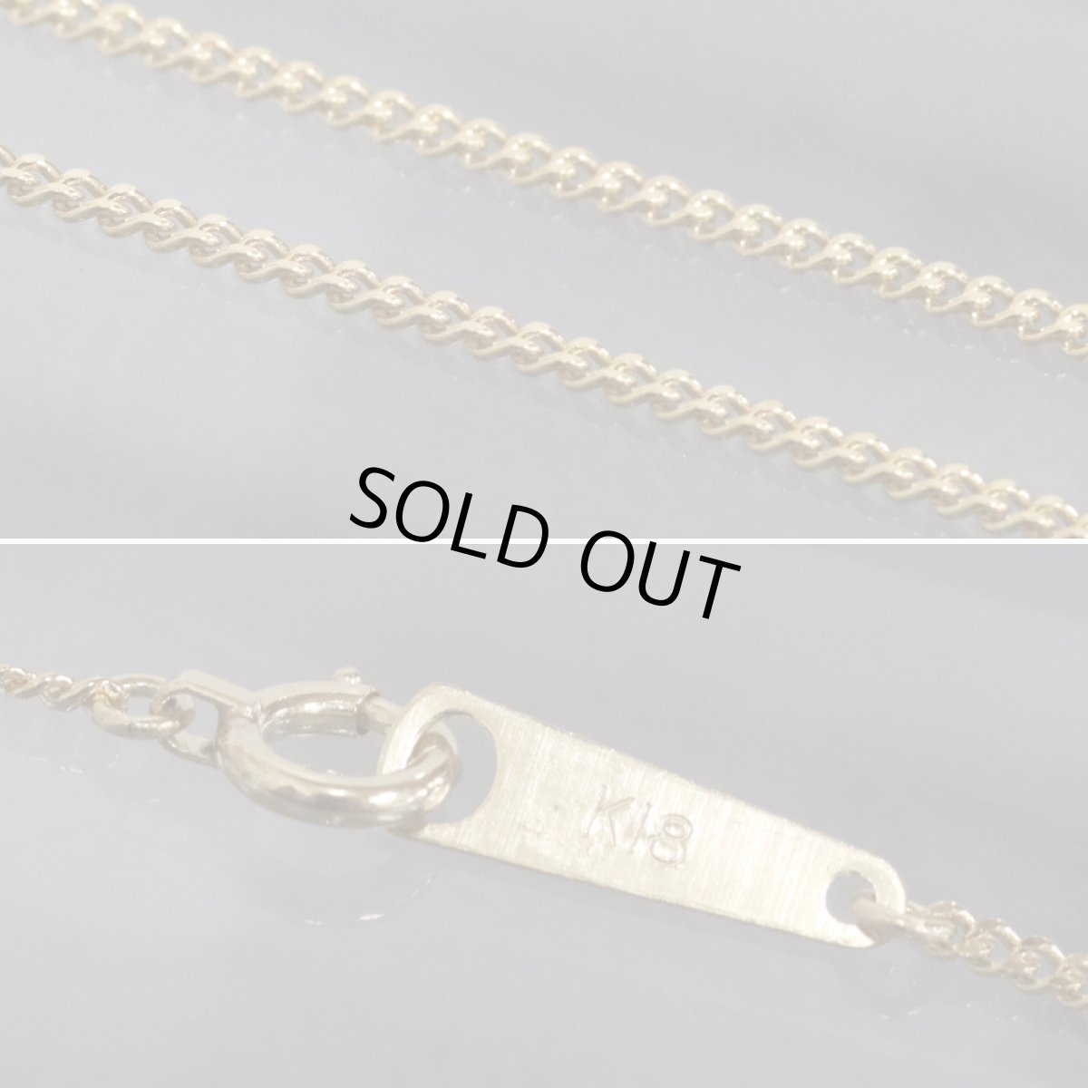 画像8: K18/Pt900ダイヤモンドペンダント リーフモチーフ D0.15 5.3g (8)