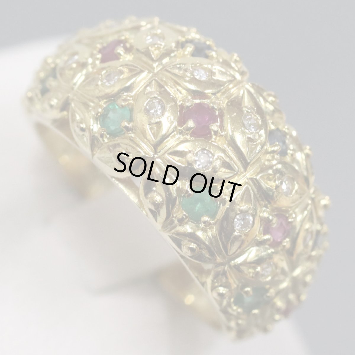 画像3: K18マルチストーンリング R0.23 S0.17 E0.13 D0.08 6.5g #13 (3)