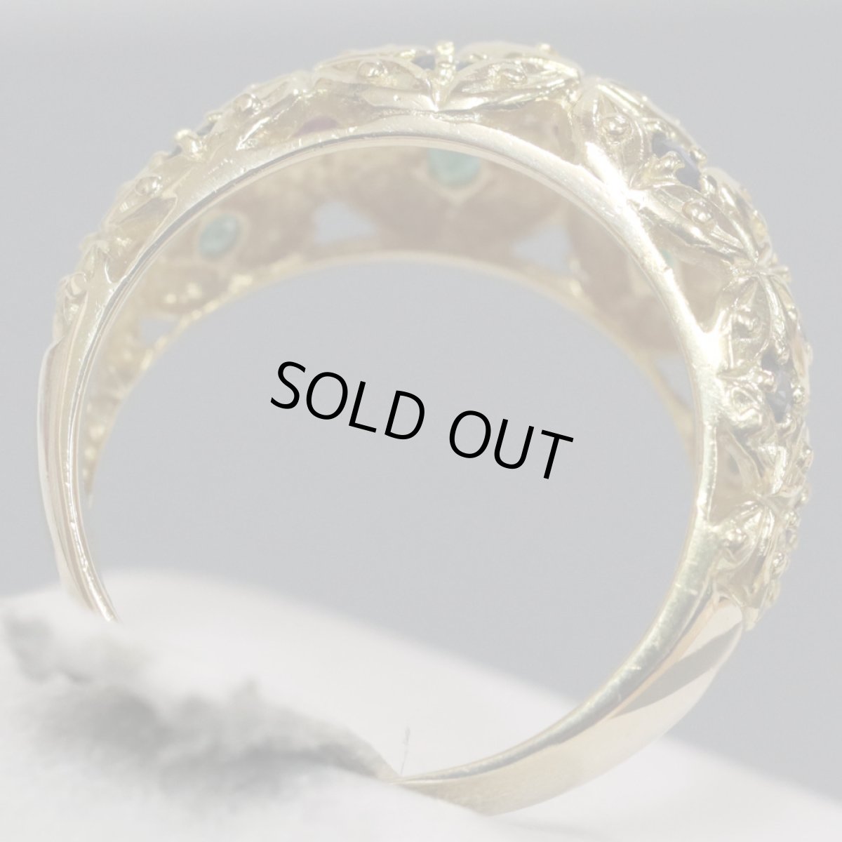 画像4: K18マルチストーンリング R0.23 S0.17 E0.13 D0.08 6.5g #13 (4)