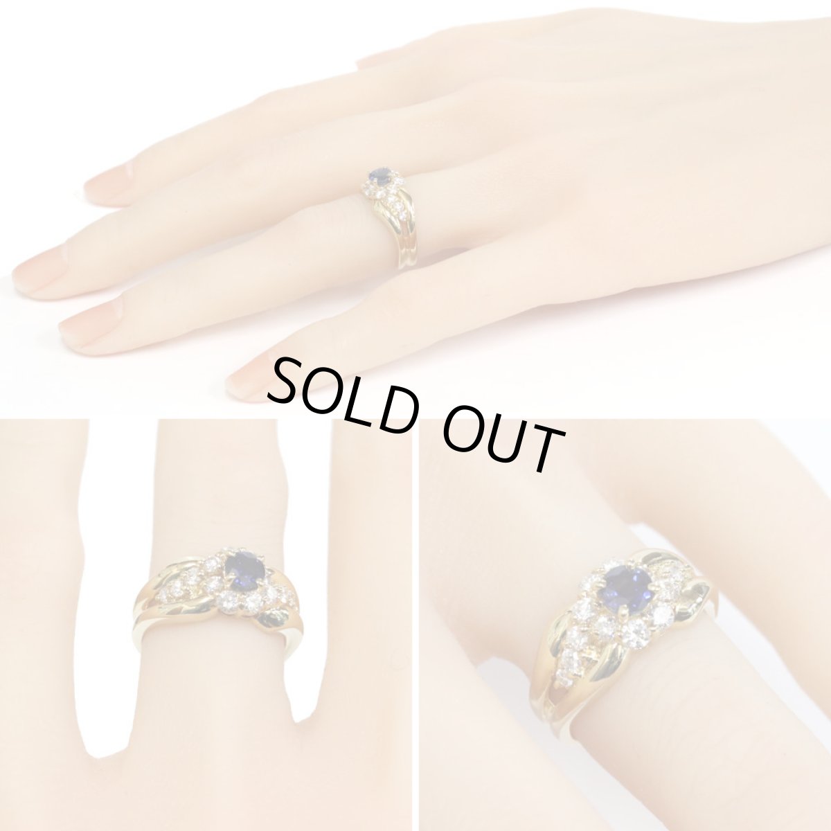 画像10: ミラショーン 750サファイアダイヤモンドリング S0.50 D0.62 7.2g #10 (10)