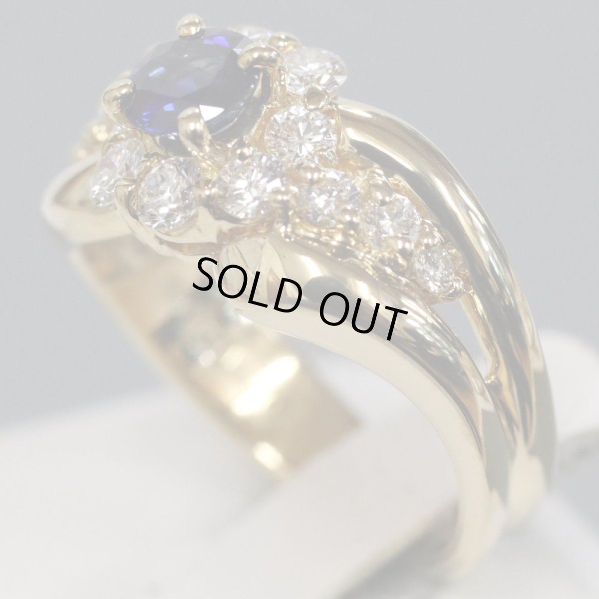 画像2: ミラショーン 750サファイアダイヤモンドリング S0.50 D0.62 7.2g #10 (2)