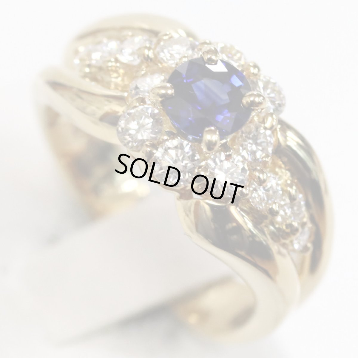 画像4: ミラショーン 750サファイアダイヤモンドリング S0.50 D0.62 7.2g #10 (4)