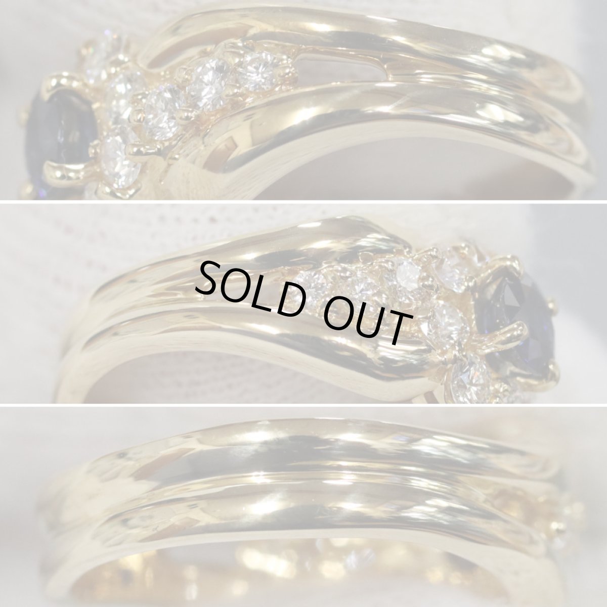 画像6: ミラショーン 750サファイアダイヤモンドリング S0.50 D0.62 7.2g #10 (6)