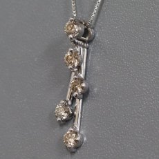 画像1: K18WGブラウンダイヤモンドネックレス D1.04 4.0g (1)