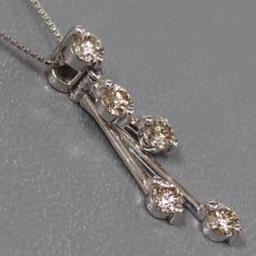 画像2: K18WGブラウンダイヤモンドネックレス D1.04 4.0g (2)