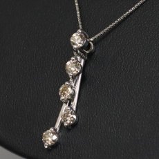 画像7: K18WGブラウンダイヤモンドネックレス D1.04 4.0g (7)