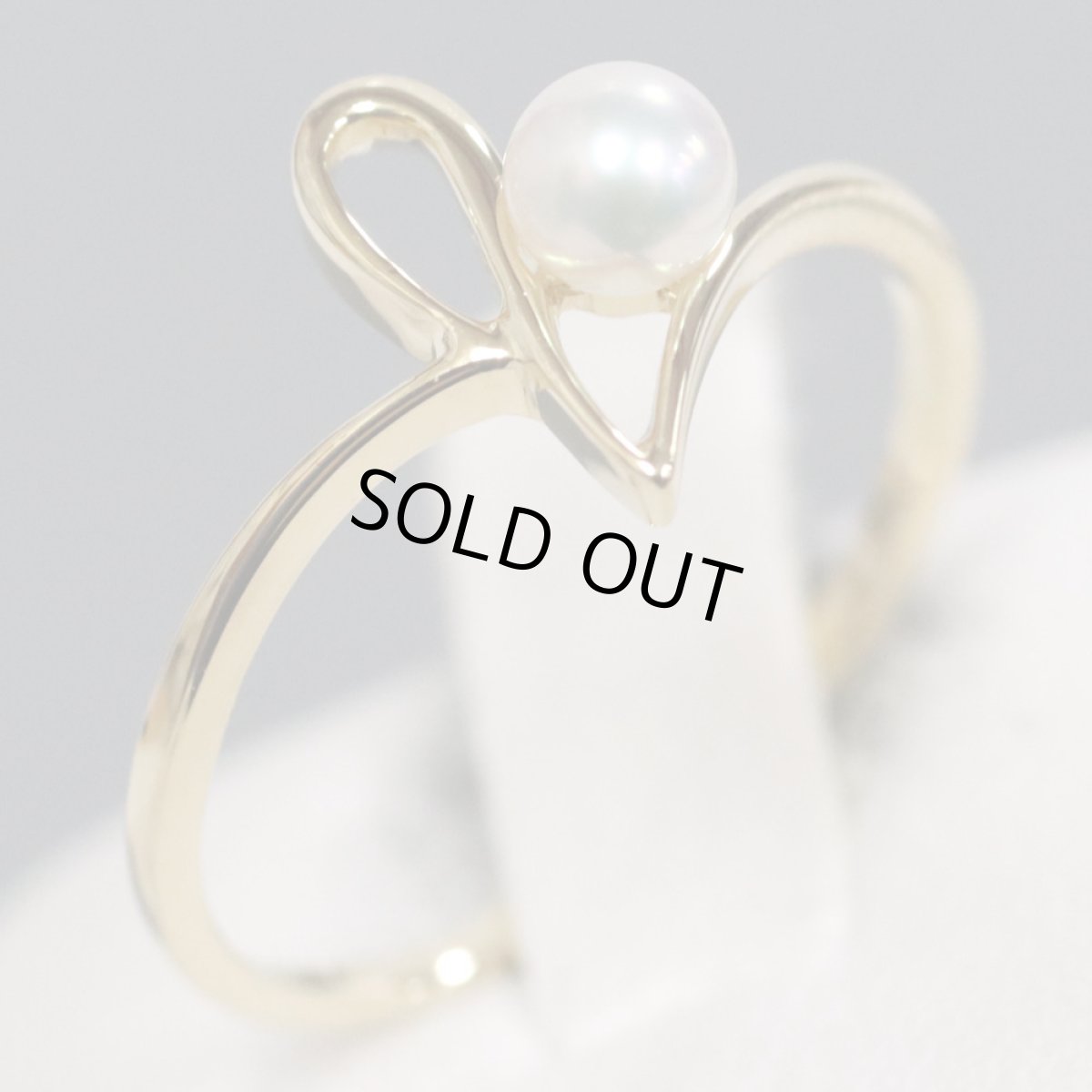 画像1: ミキモト K18パールリング 1.2g #9 イエローゴールド (1)