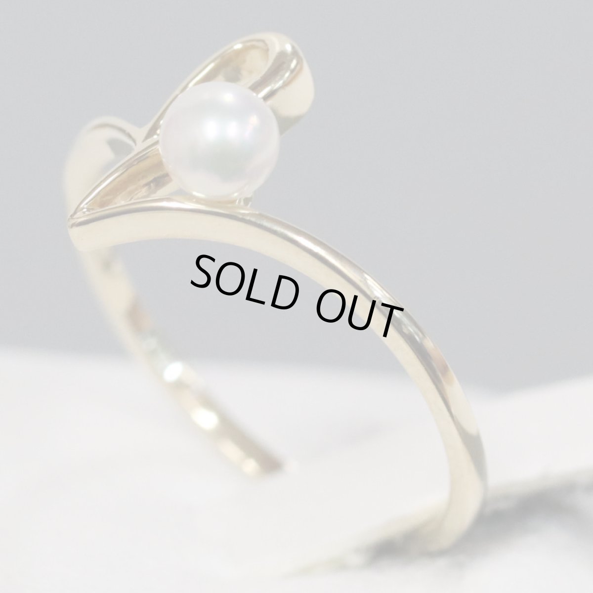 画像2: ミキモト K18パールリング 1.2g #9 イエローゴールド (2)