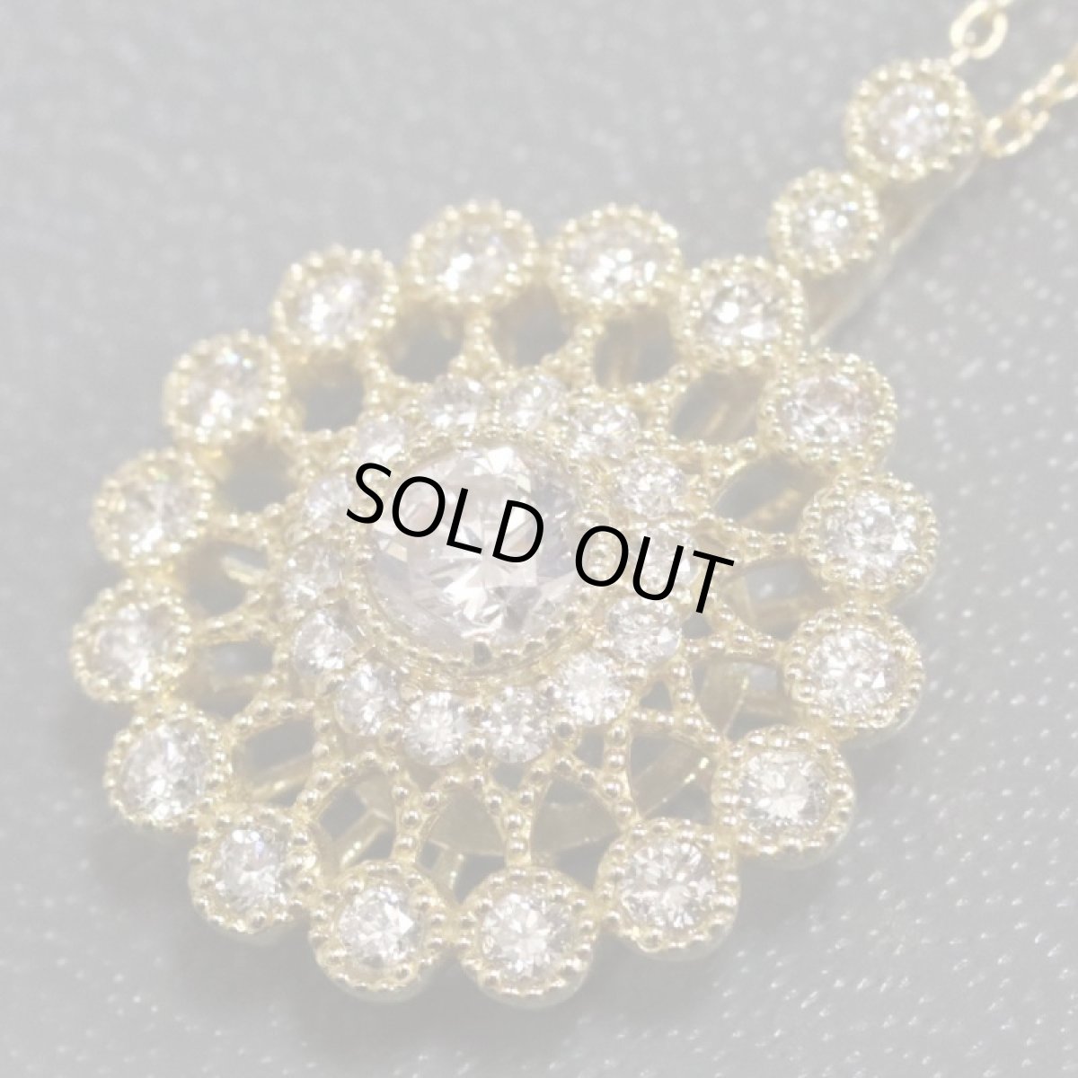 画像2: K18ダイヤモンドペンダント ピンクダイヤモンド0.325 D0.56 4.5g (2)