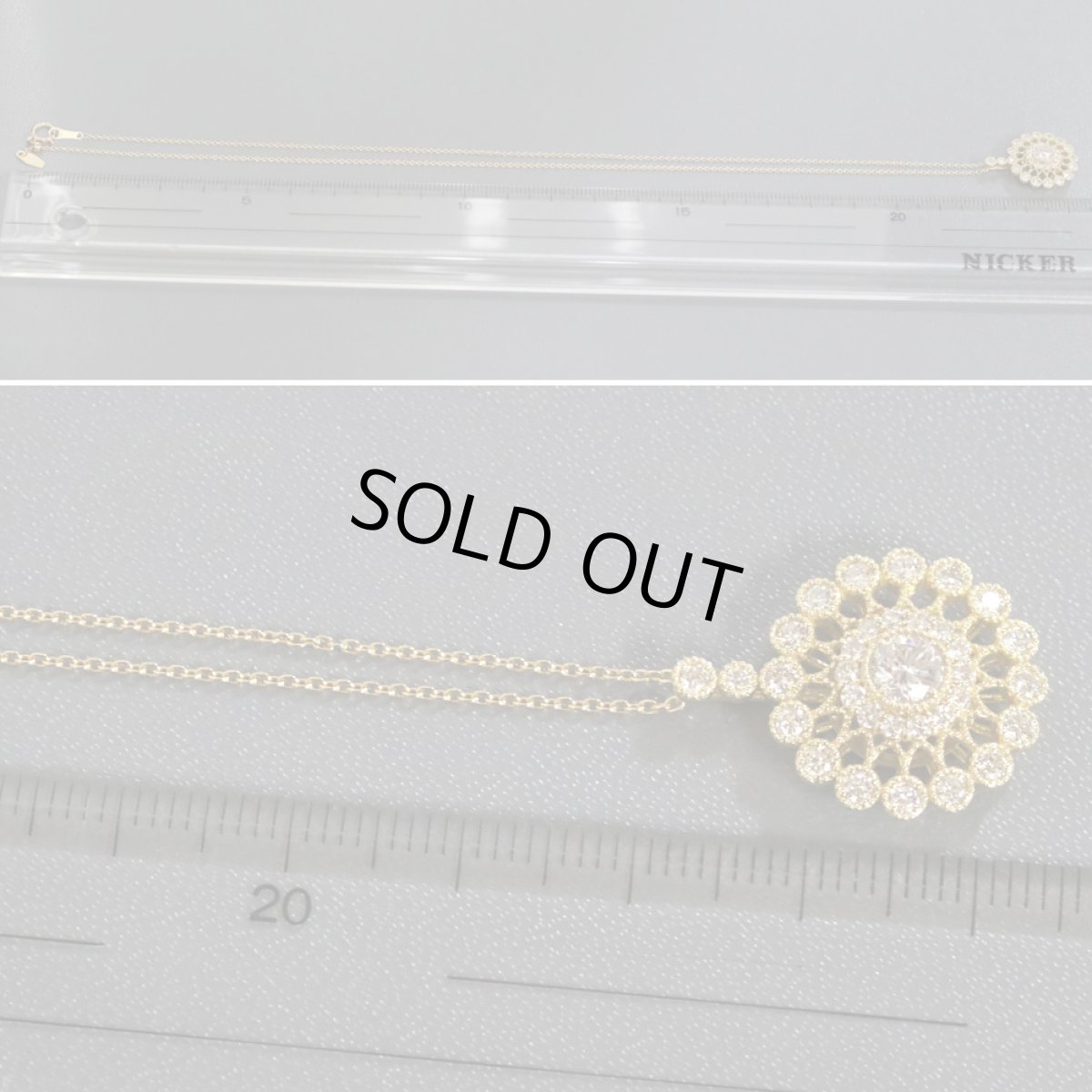 画像9: K18ダイヤモンドペンダント ピンクダイヤモンド0.325 D0.56 4.5g (9)