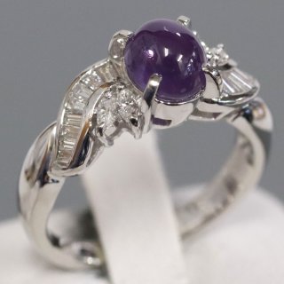 pt900 リング6.32gスタータサファイア